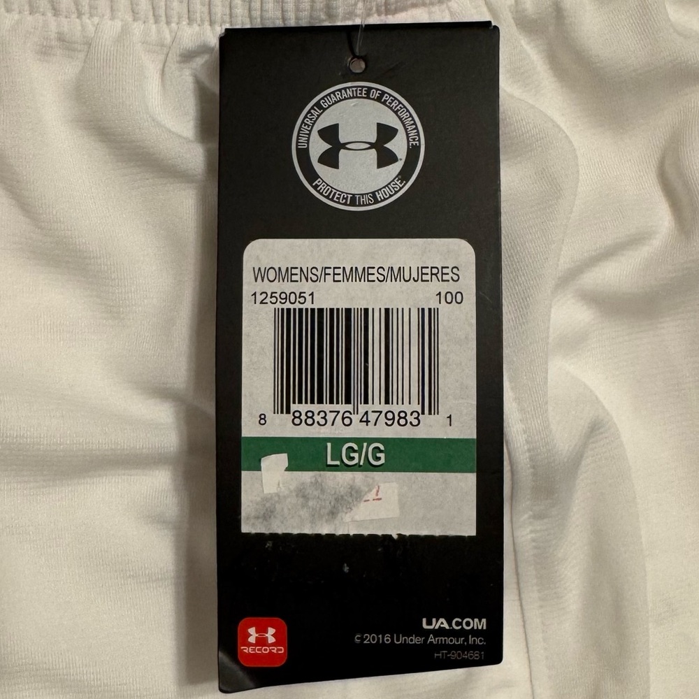 Under Armour Women’s Size Large Athletic White Shorts - Picture 4 of 8